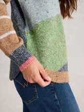 Load image into Gallery viewer, Talia Crew Neck Jumper - Green Multi
