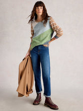 Load image into Gallery viewer, Talia Crew Neck Jumper - Green Multi
