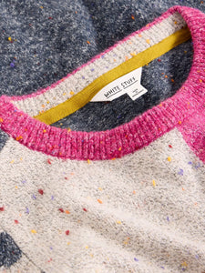 Talia Crew Neck Jumper - Pink Multi