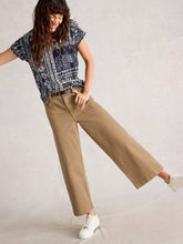 Load image into Gallery viewer, Tia Wide Leg Crop Jean - Mid Tan
