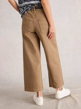 Load image into Gallery viewer, Tia Wide Leg Crop Jean - Mid Tan
