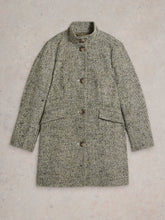 Load image into Gallery viewer, Karla Tweed Wool Blend Coat - Grey Multi
