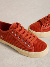 Load image into Gallery viewer, Pippa Lace Up Cord Trainer - Dark Orange
