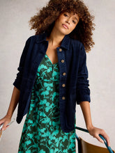 Load image into Gallery viewer, Carrie Cord Jacket - Dark Navy
