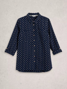 Sophie Longline Shirt - Navy