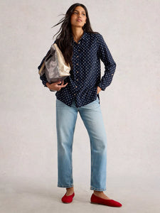 Sophie Longline Shirt - Navy