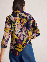 Load image into Gallery viewer, Sophie Organic Cotton Shirt - Navy Print
