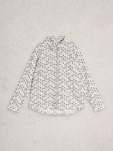 Load image into Gallery viewer, Sophie Organic Cotton Shirt - White Print
