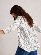 Load image into Gallery viewer, Sophie Organic Cotton Shirt - White Print
