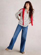Load image into Gallery viewer, Sophie Organic Cotton Shirt - White Print
