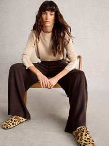 Sasha Wide Leg Pant - Dark Brown