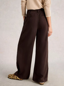 Sasha Wide Leg Pant - Dark Brown
