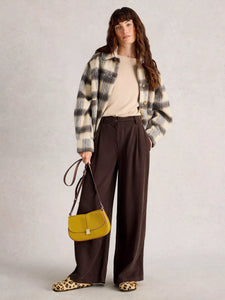 Sasha Wide Leg Pant - Dark Brown
