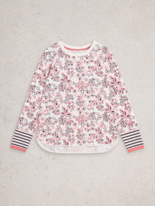 Clara Cotton Long Sleeve - Ivory Print