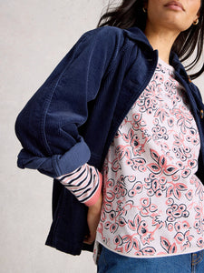Clara Cotton Long Sleeve - Ivory Print