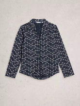 Load image into Gallery viewer, Annie Jersey Shirt - Navy Print
