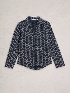 Annie Jersey Shirt - Navy Print