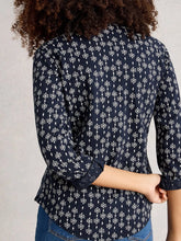 Load image into Gallery viewer, Annie Jersey Shirt - Navy Print
