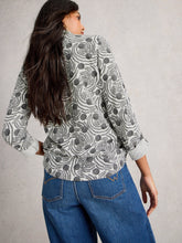 Load image into Gallery viewer, Annie Cotton Jersey Shirt - White Print
