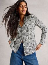 Load image into Gallery viewer, Annie Cotton Jersey Shirt - White Print
