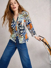 Load image into Gallery viewer, Annie Jersey Shirt - Orange Print
