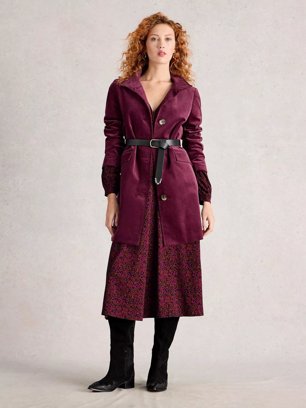 Megan Jersey Dress - Pink Print