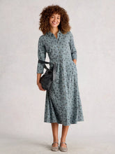 Load image into Gallery viewer, Rua Jersey Shirt Dress - Blue Print
