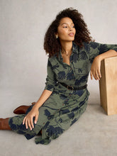 Load image into Gallery viewer, Rua Jersey Shirt Dress - Green Multi
