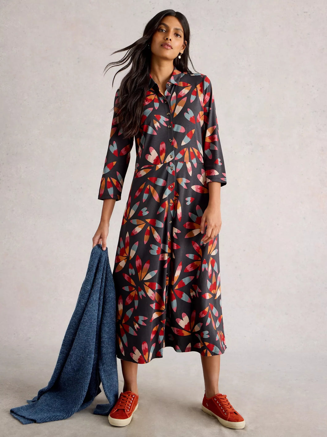 Rua Jersey Dress - Grey Multi