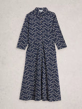 Load image into Gallery viewer, Rua Jersey Shirt Dress - Navy Print
