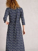 Load image into Gallery viewer, Rua Jersey Shirt Dress - Navy Print
