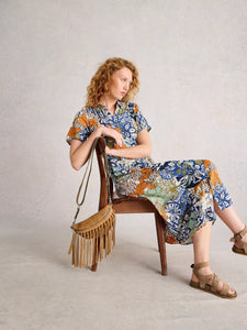 Rua Jersey Dress - Orange Print