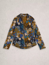 Load image into Gallery viewer, Annie Cotton Jersey Shirt - Chartreuse Print
