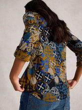 Load image into Gallery viewer, Annie Cotton Jersey Shirt - Chartreuse Print
