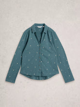 Load image into Gallery viewer, Annie Embroidered Cotton Shirt - Mid Blue
