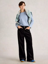 Load image into Gallery viewer, Ayla Wide Leg Cord Trouser - Black
