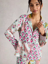 Load image into Gallery viewer, Nina Cotton PJ Top - Green Print
