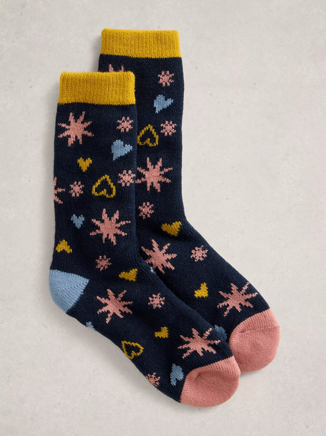 Stars & Hearts Cabin Sock
