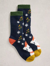 Load image into Gallery viewer, Christmas Dog Cabin Sock
