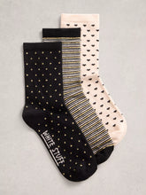 Load image into Gallery viewer, 3 Pack Sparkle Ankle Socks
