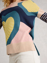 Load image into Gallery viewer, Olive Cotton Blend Jumper - Heart Print
