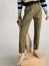 Load image into Gallery viewer, Twister Chino Ankle Trouser - Khaki Green
