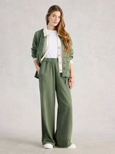 Load image into Gallery viewer, Parker Wide Leg Cotton Jogger - Mid Green
