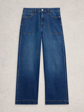 Load image into Gallery viewer, Tia Wide Leg Full Length Jean - Dark Denim
