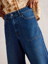 Load image into Gallery viewer, Tia Wide Leg Full Length Jean - Dark Denim
