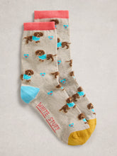 Load image into Gallery viewer, Fluffy Sausage Dog Ankle Sock
