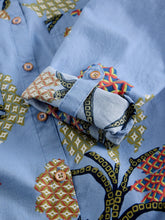 Load image into Gallery viewer, Sophie Organic Cotton Long Sleeve Shirt - Blue Print
