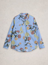 Load image into Gallery viewer, Sophie Organic Cotton Long Sleeve Shirt - Blue Print
