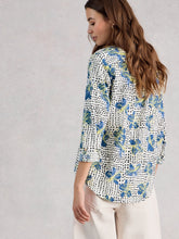 Load image into Gallery viewer, Sophie Organic Cotton Long Sleeve Shirt - Ivory Print
