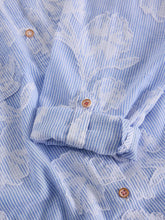 Load image into Gallery viewer, Sophie Jacquard Detail Cotton Shirt - Blue
